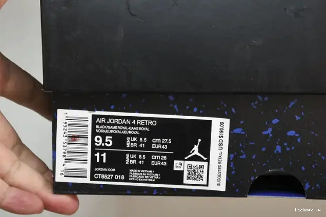 Cheap Kickmax Black Game Retro CT8527-018 Jordan Royal 4 0601